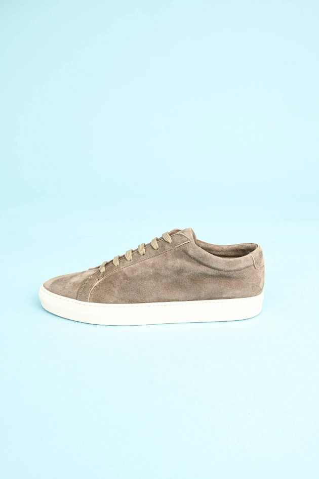 1868 Sneaker aus Veloursleder in Taupe