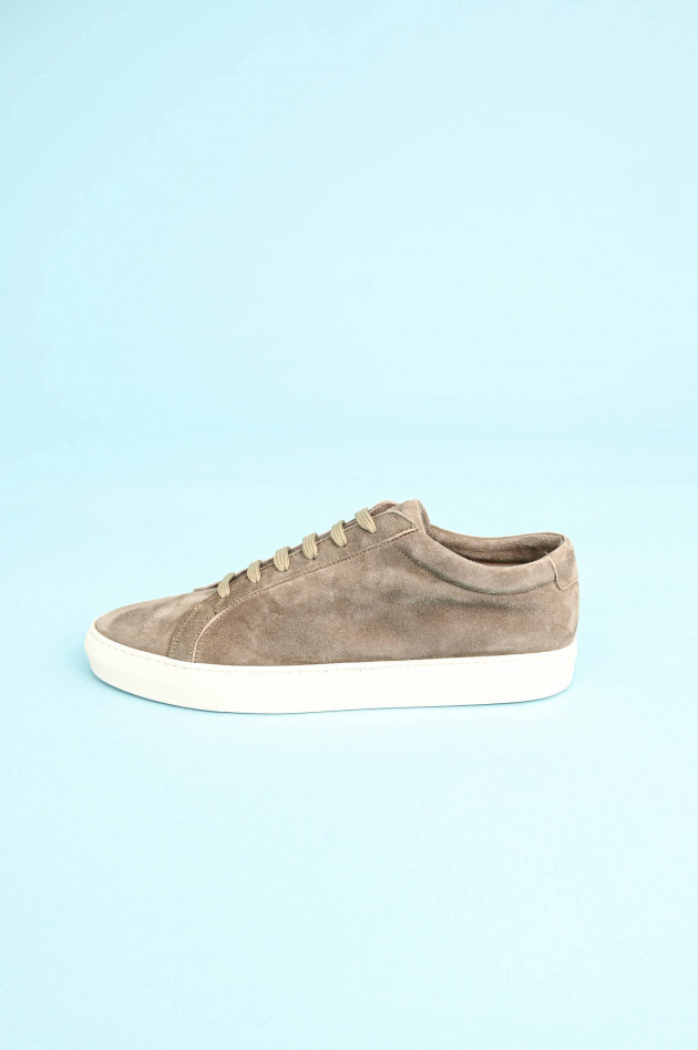 1868 Sneaker aus Veloursleder in Taupe