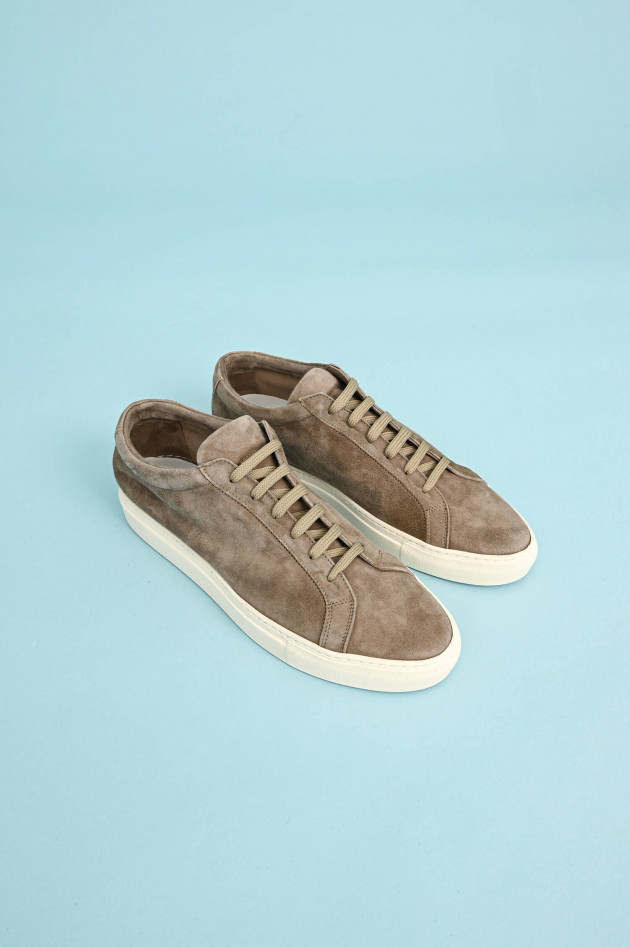 1868 Sneaker aus Veloursleder in Taupe