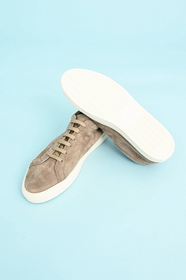 1868 Sneaker aus Veloursleder in Taupe