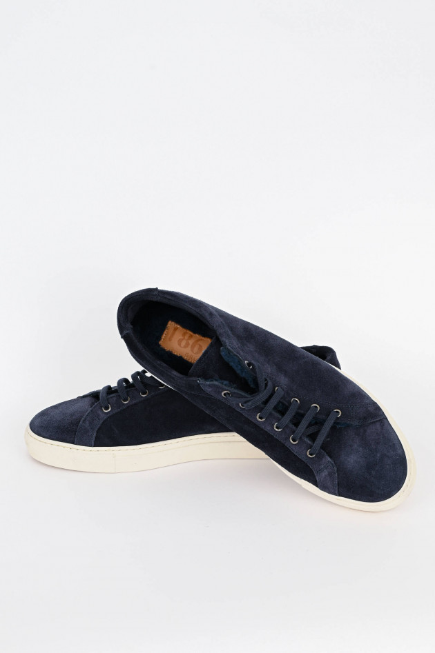 1868 Gefütterter Sneaker aus Veloursleder in Navy