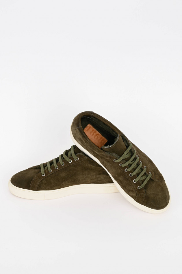 1868 Gefütterter Sneaker aus Veloursleder in Khaki