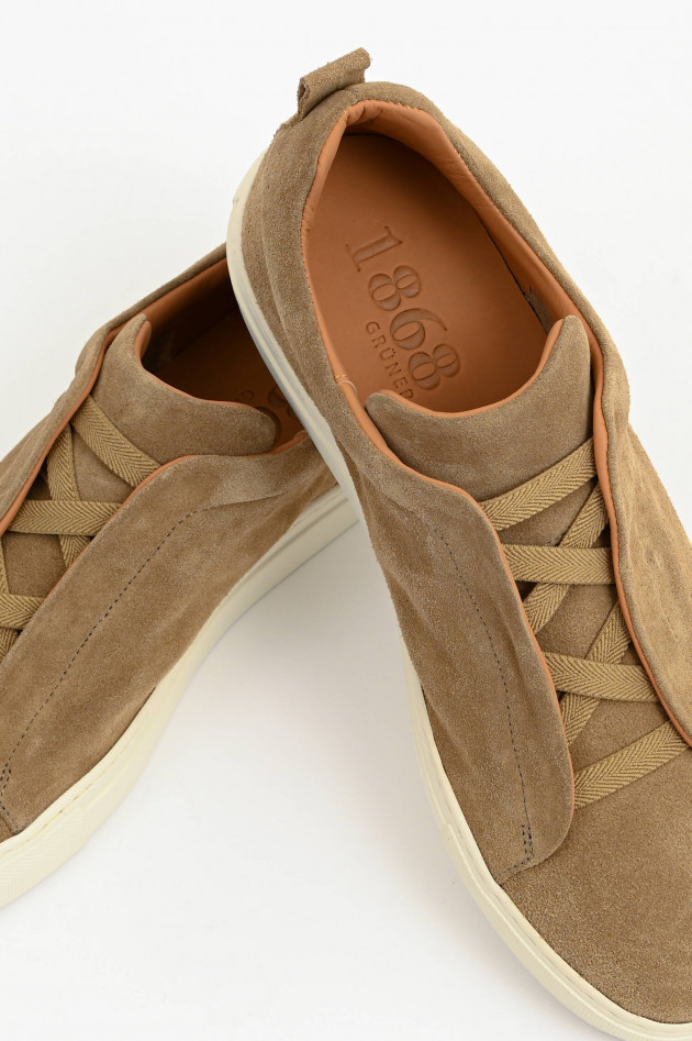 1868 Veloursleder Sneaker in Beige