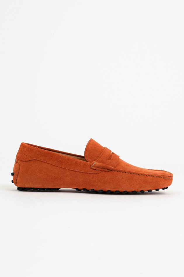 1868 Mokassins aus Veloursleder in Burnt Orange