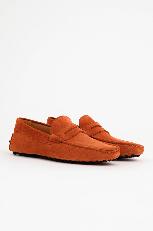 1868 Mokassins aus Veloursleder in Burnt Orange