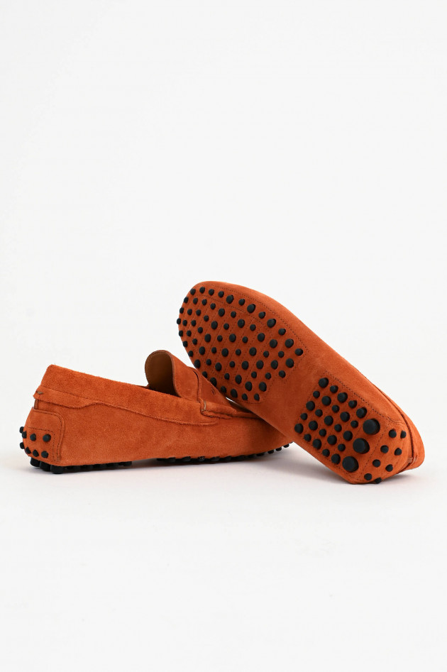 1868 Mokassins aus Veloursleder in Burnt Orange