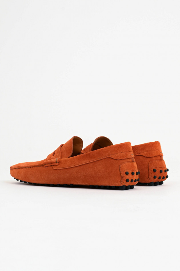 1868 Mokassins aus Veloursleder in Burnt Orange