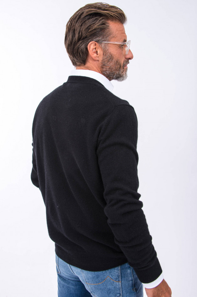 1868 Cashmere Cardigan in Schwarz