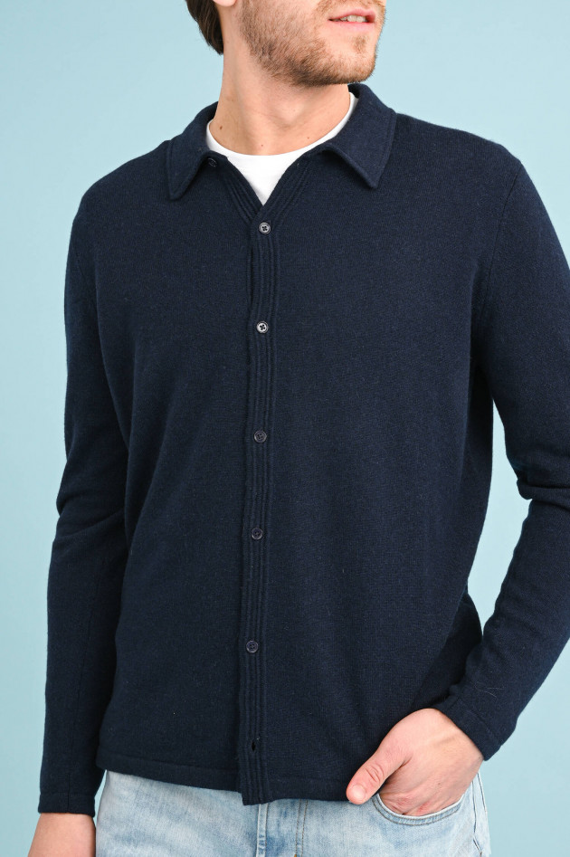 1868 Cashmere Strickhemd in Navy