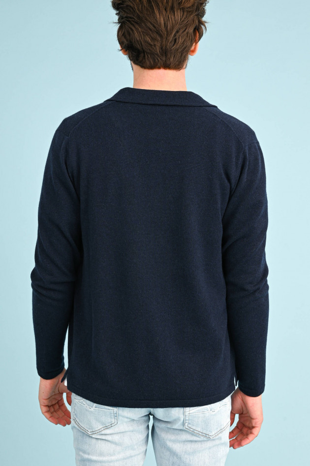 1868 Cashmere Strickhemd in Navy