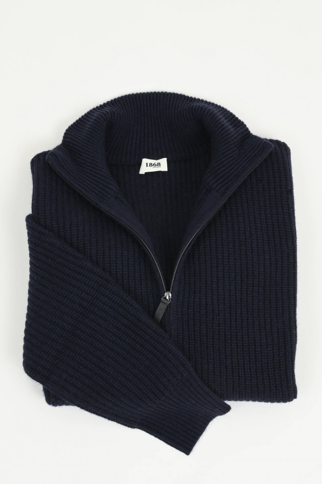 1868 Strickweste in Marine