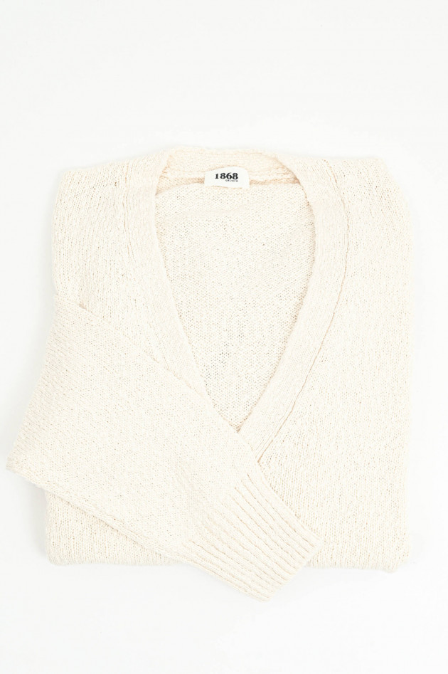 1868 Strickweste aus Baumwolle in Creme