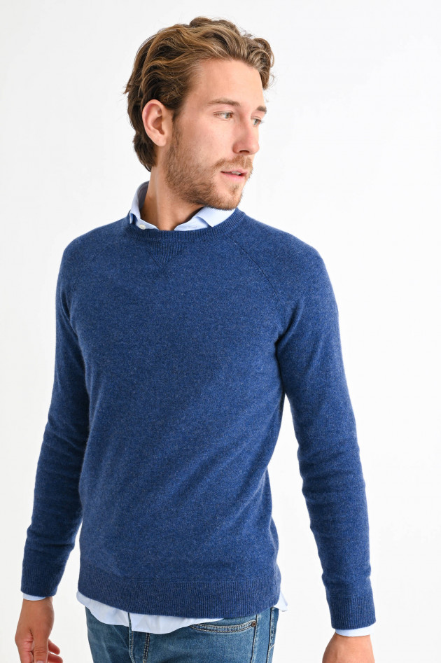 1868 Cashmere Sweater in Jeansblau