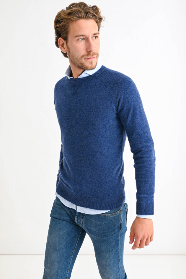 1868 Cashmere Sweater in Jeansblau