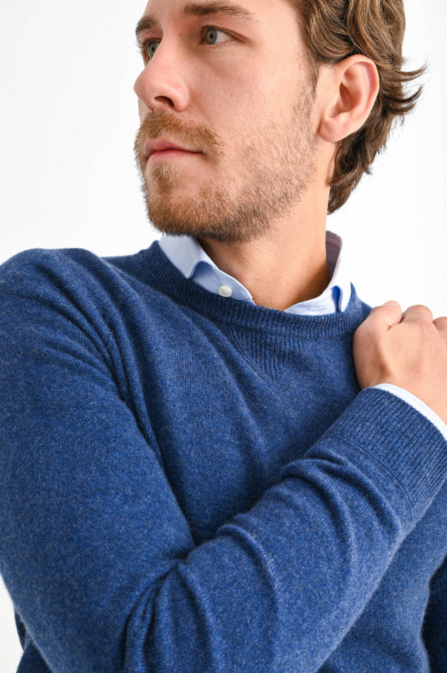 1868 Cashmere Sweater in Jeansblau