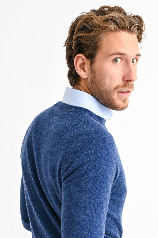 1868 Cashmere Sweater in Jeansblau