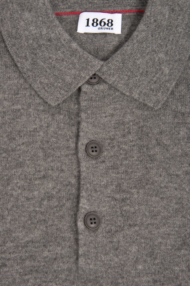 1868 Cashmere Strickpolo in Grau