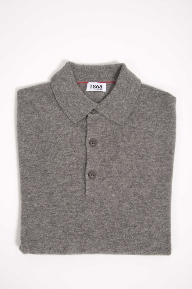 1868 Cashmere Strickpolo in Grau