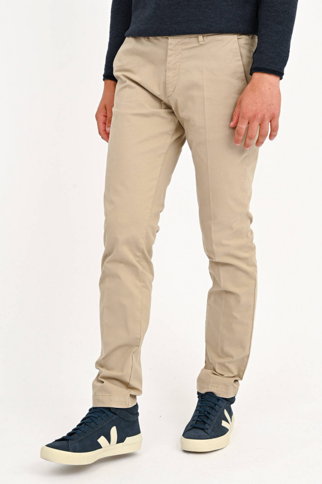 40Weft Chino LENNY aus Baumwolle in Sand