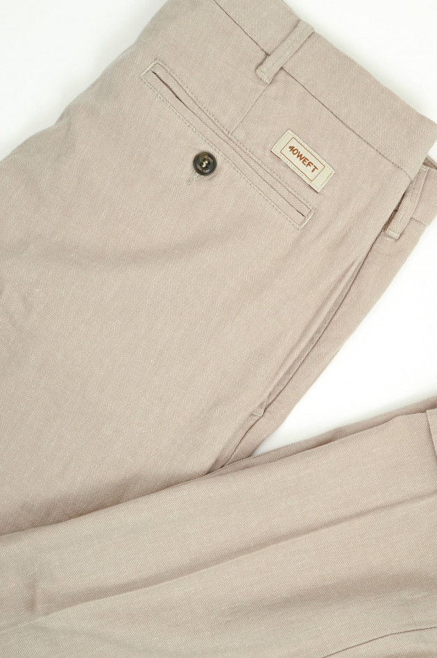 40Weft Leinen-Mix Chino LENNY in Natur