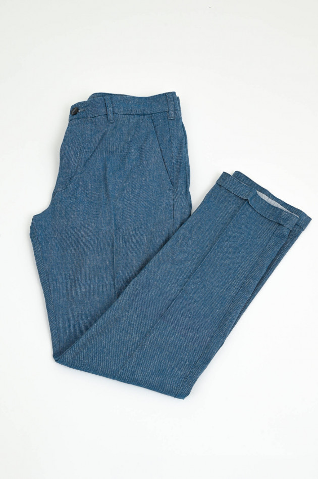 40Weft Denim-Chino LENNY in Blau