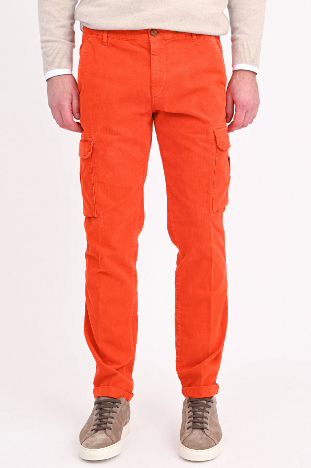 40Weft Cargohose aus Cord in Burned Orange