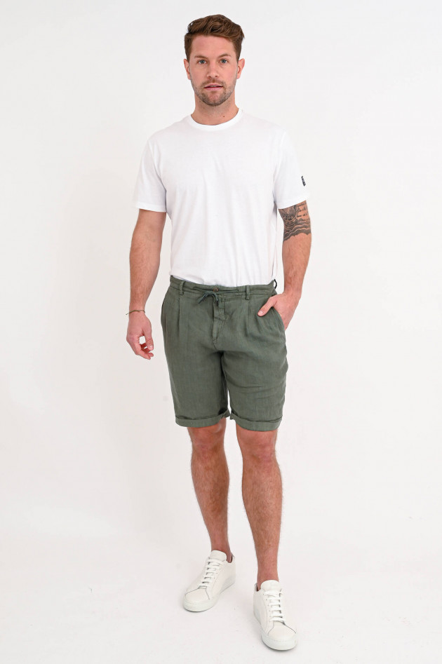 40Weft Leinen-Shorts COACHBE in Oliv