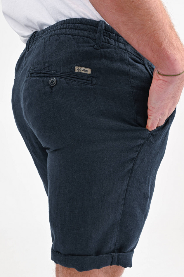 40Weft Leinen-Shorts COACHBE in Navy