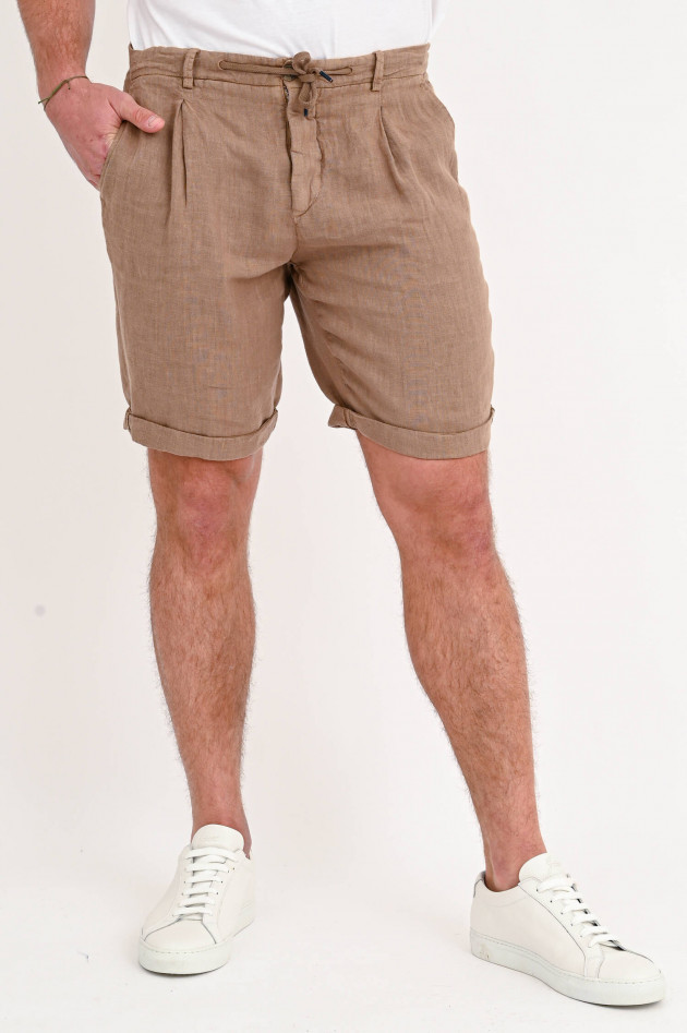 40Weft Leinen-Shorts COACHBE in Camel
