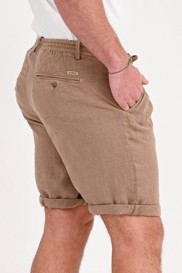 40Weft Leinen-Shorts COACHBE in Camel