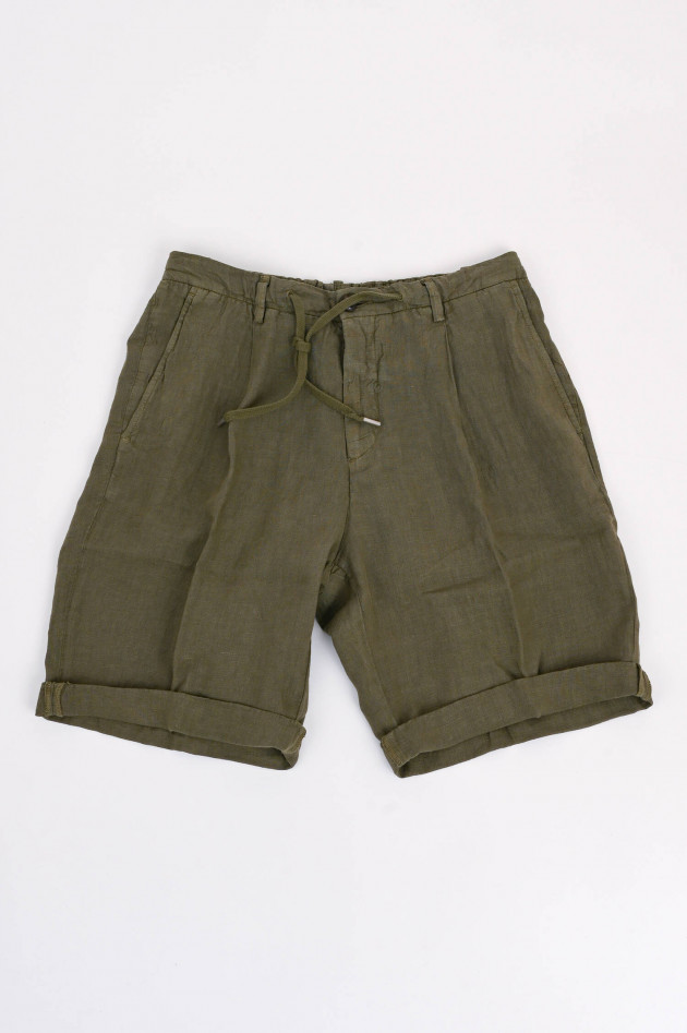 40Weft Leinen-Shorts COACHBE in Oliv