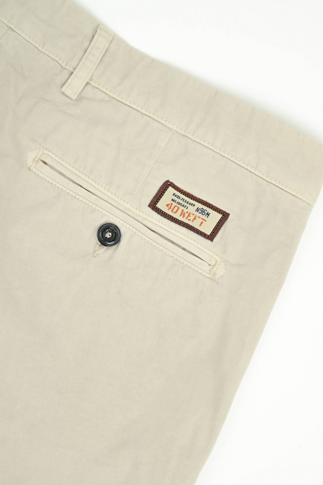 40Weft aumwoll-Bermuda in Hellbeige