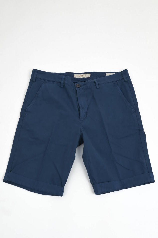 40Weft Baumwoll-Bermuda in Navy