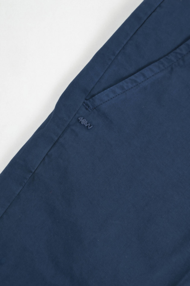 40Weft Baumwoll-Bermuda in Navy
