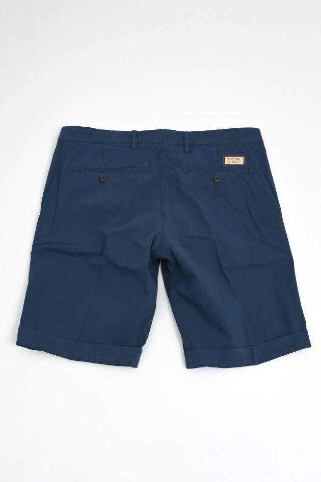 40Weft Baumwoll-Bermuda in Navy