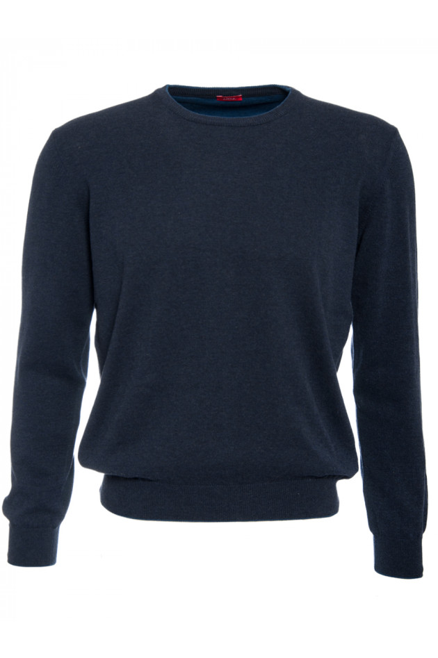 Strickpullover Navy mit Patch
