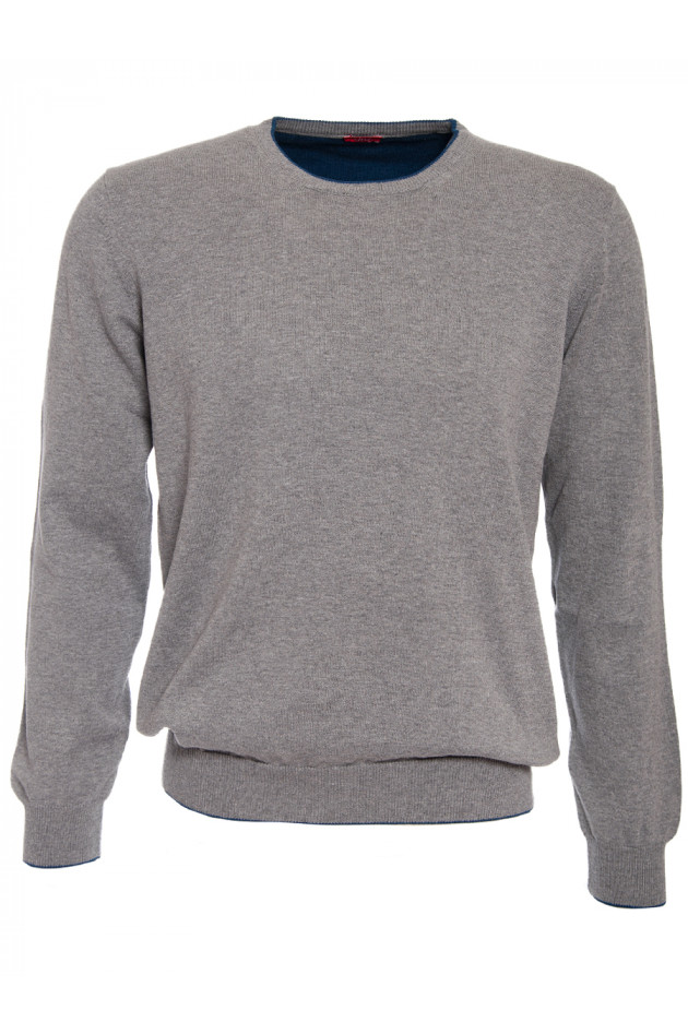 Strickpullover Navy mit Patch