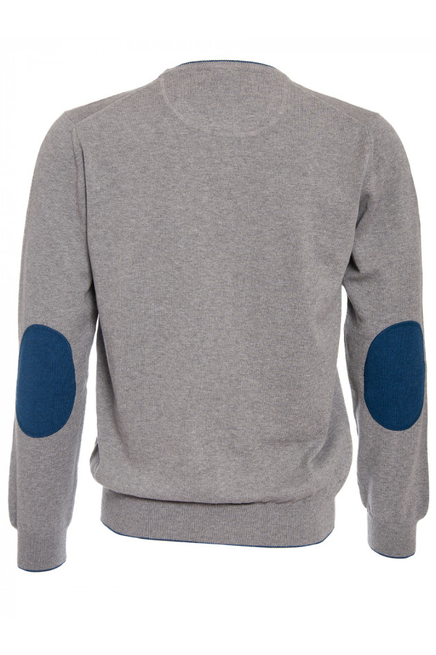 Strickpullover Navy mit Patch