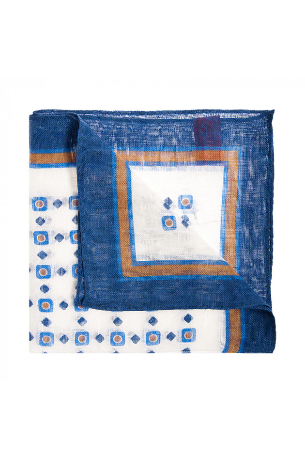 Leinenstecktuch Blau