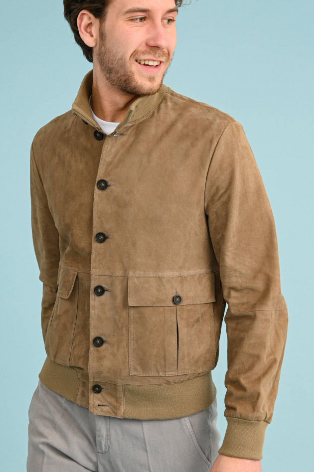 Andrea Damico Lederjacke COLIN in Walnuss