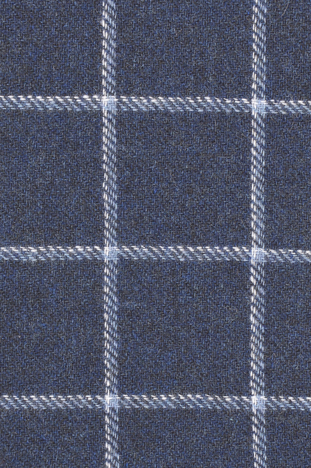 andrea's 1947 Cashmereschal in Navy/Weiß gemustert