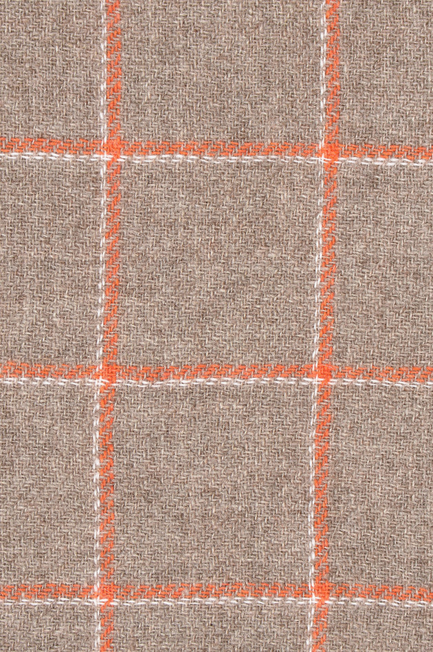 andrea's 1947 Cashmereschal in Orange/Braun gemustert