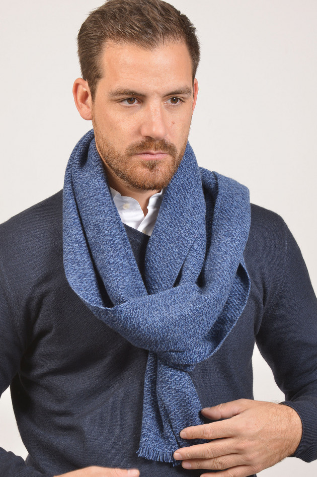 andrea's 1947 Cashmereschal in Blau meliert