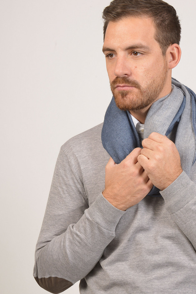 andrea's 1947 Cashmereschal in Grau/Blau