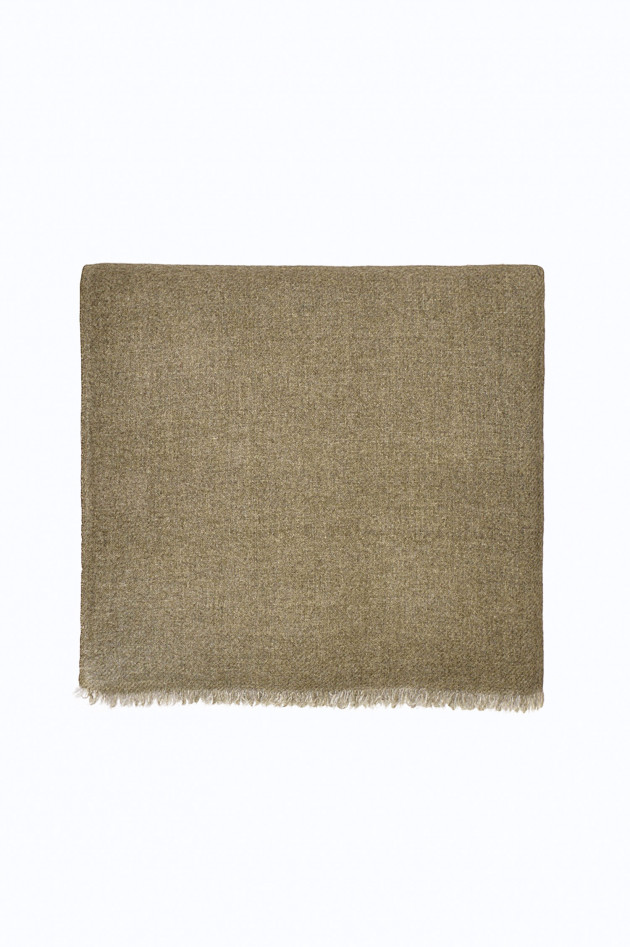 andrea's 1947 Cashmereschal in Oliv/Grau