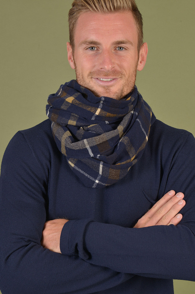 andrea's 1947 Schal aus Cashmere in Blau gemustert