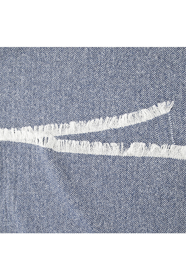 Andreas Kaschmirschal Navy mit Frischgrätmuster