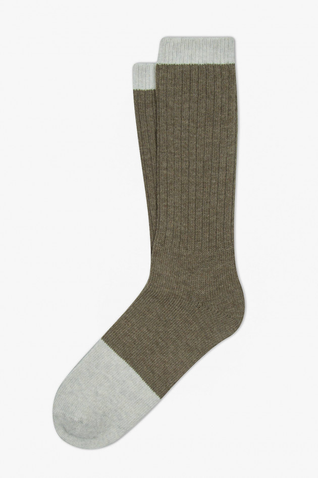 ANT45 Socken SURREY in Oliv/Natur