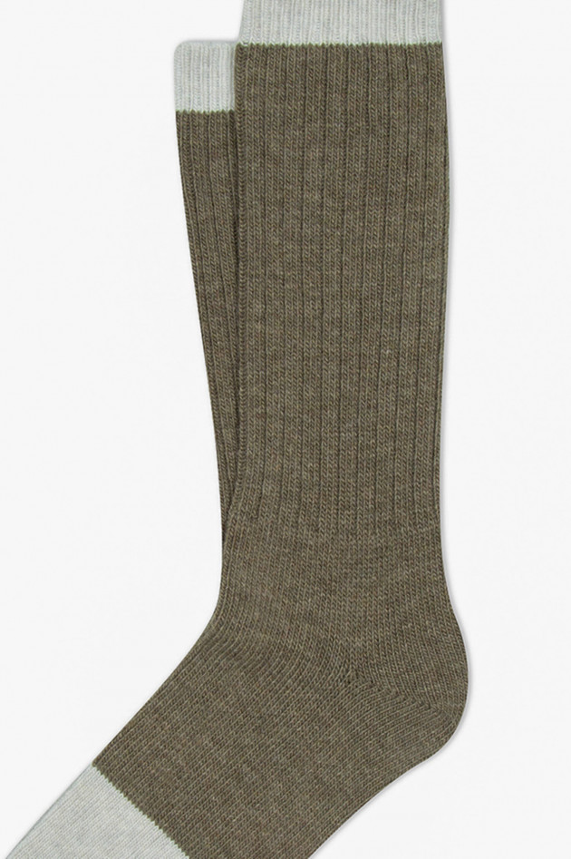 ANT45 Socken SURREY in Oliv/Natur