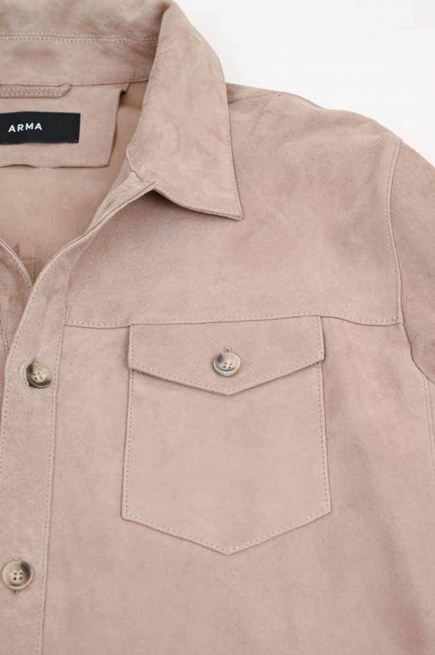 Arma  Leder-Overjacket DEX in hellem Taupe